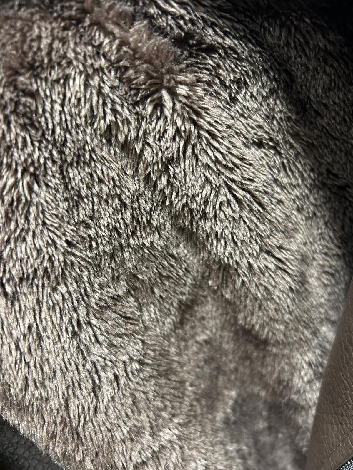 Giubbotto Felpato in Eco Pelle