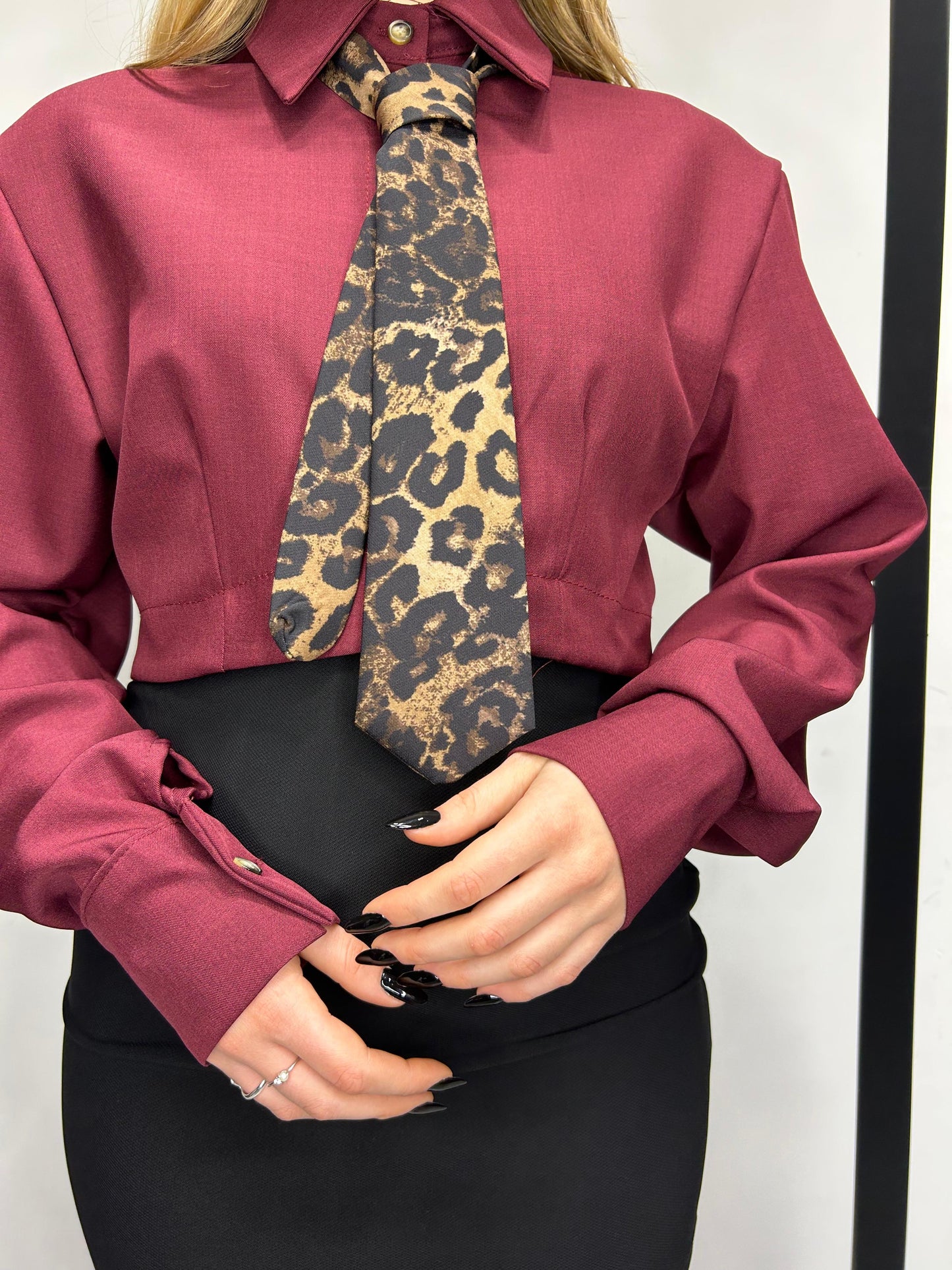 Camicia Crop Animalier