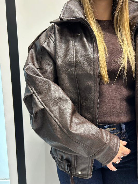 Giubbotto in eco pelle