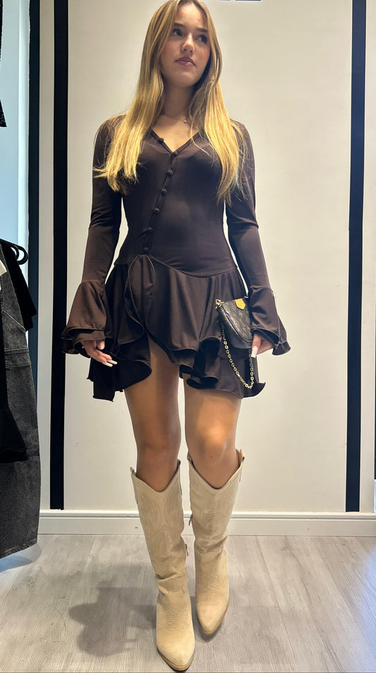 Vestitino elegante con balze