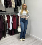 Body merletto a guanto