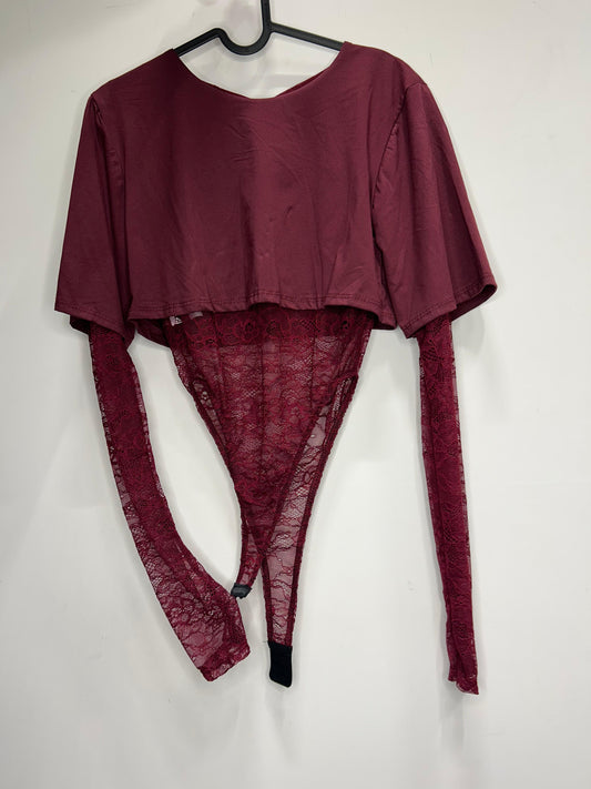 Body merletto a guanto