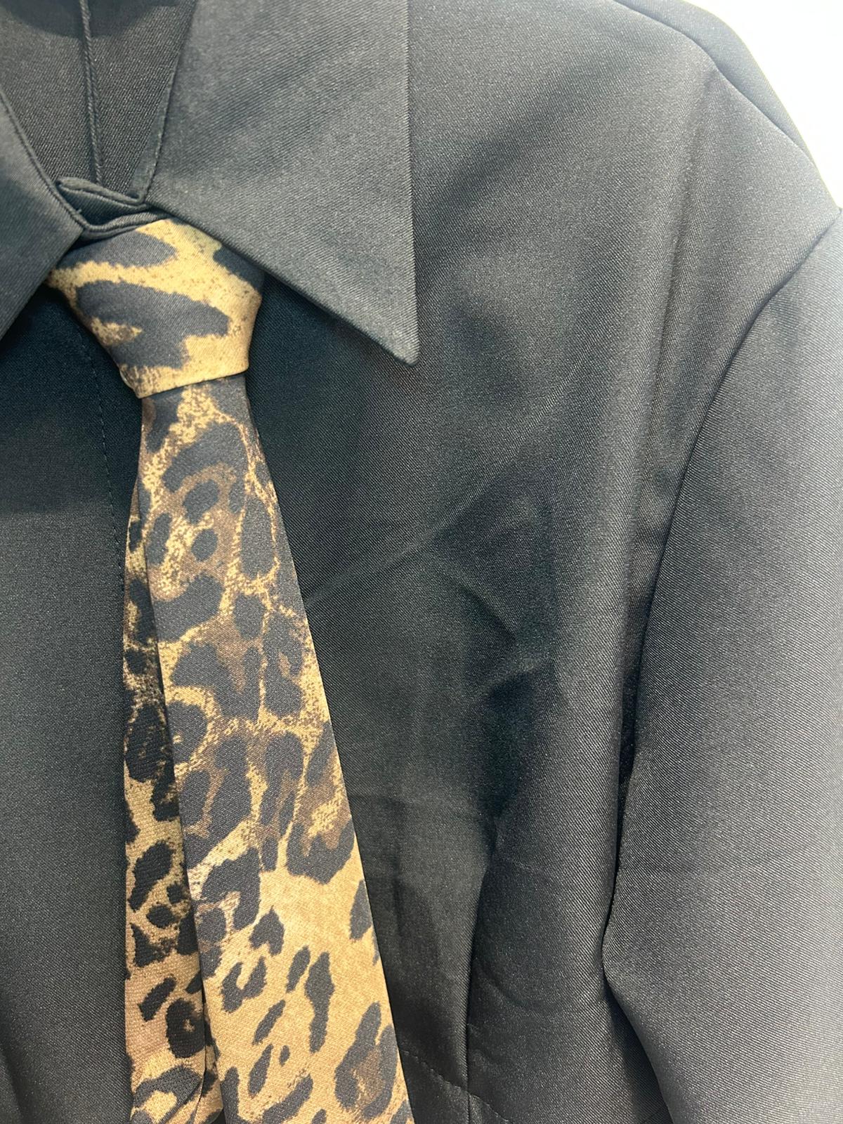 Camicia Crop Animalier