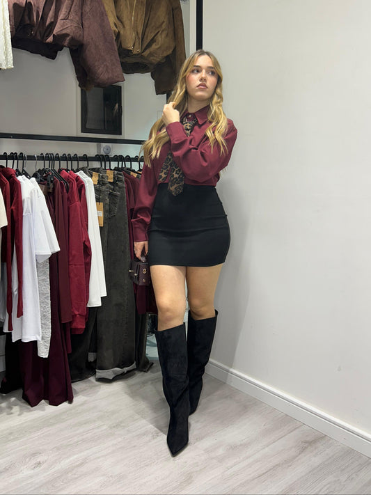 Camicia Crop Animalier